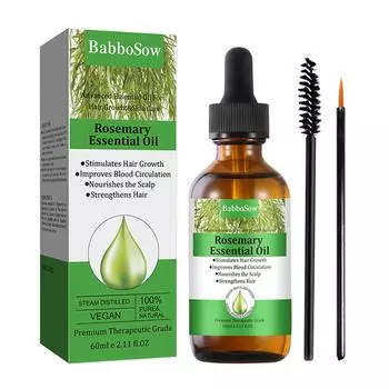 60 мл эфирного масла розмарина, используемого для роста волос, бровей и ресниц, ухода за кожей, лечения выпадения волос, масла для мужчин и женщин, стимулирующего рост волос One Size