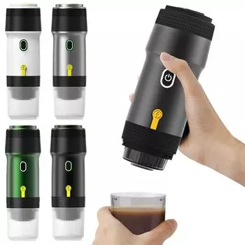 60 мл электрическая беспроводная нагревательная кофемашина эспрессо кофеварка электрическая эспрессо машина для автомобиля и дома кемпинга путешествия чёрный