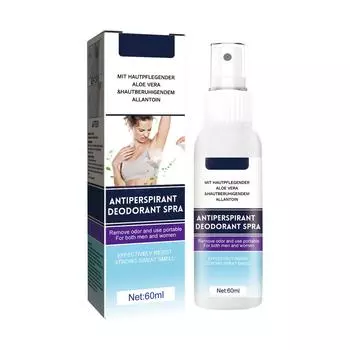60 мл дезодорант-спрей от пота может эффективно остановить потоотделение, противостоять сильному запаху ног и предотвратить появление подмышек One Size белый