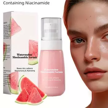 60 мл крем для макияжа «Арбуз» — увлажняющая эссенция с ниацинамидом арбуза, содержащая гиалуроновую кислоту и витамин Е 60ml