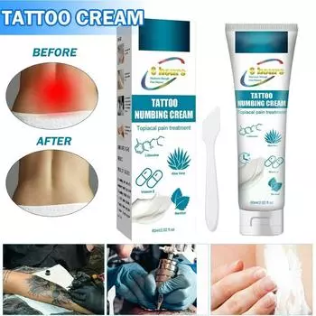 60 мл крем для татуировки, онемения, пирсинга, восковой лазерной терапии античный белый