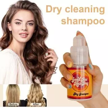 60 мл Сухой шампунь Натуральные ингредиенты Неаэрозольный Мужской Женский Жирные волосы Матирующий Увлажняющий Шампунь для контроля жирности Жидкий темно-оранжевого