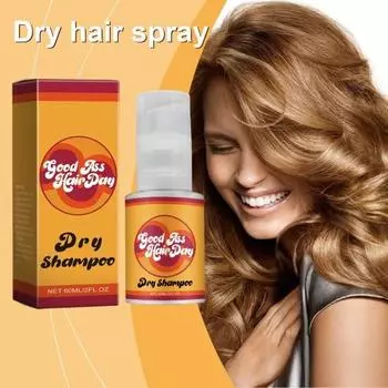 60 мл Сухой шампунь Натуральные ингредиенты Неаэрозольный Несмываемый Мужской Женский Жирный Волос Матирующий Шампунь-порошок для контроля жирности 60ML