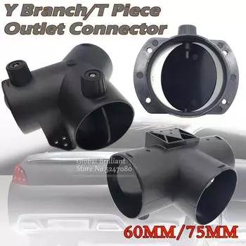 60 мм/75 мм YT кусок выхлопного автомобильного обогревателя, воздуховод, разъем с двойным регулирующим клапаном, заслонка для дизельного стояночного обогревателя Webasto