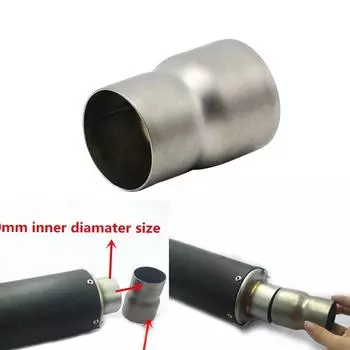 60 мм на 51 мм на 36 мм Адаптер мотоциклетного выхлопного глушителя Сварочная головка Мягкая сталь Переходник-преобразователь Редуктор Соединительная труба