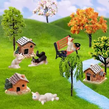 60 моделей креативный микро ландшафтный декор искусственный пластик дерево смола животное девушка садоводство ландшафтный дизайн миниатюры декор ремесло