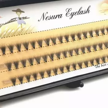 60 пучков 10D наращивание ресниц толщиной 0,07 мм ручная работа 3D отдельные ресницы естественный стиль 8mm