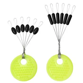 60 шт., 10 групповых наборов, резиновая пробка для фасоли, пробка для рыболовной наживки, поплавочные инструменты olive S