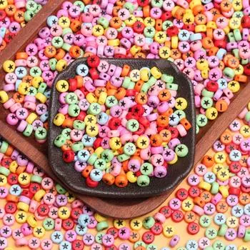 60 шт. 4*7 мм одно отверстие звезда свободные бусины DIY ожерелье браслет кулон ремесла для изготовления ювелирных изделий