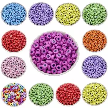 60 шт. 4*7 мм оптовая продажа для изготовления ювелирных изделий с одним отверстием, кулон со звездой, ожерелье, браслет, сделай сам, поделки, свободные бусины