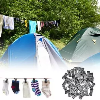 60 шт., 8 мм, зажимы для носков, переносная стиральная машина, сушилка для носков, универсальный подвесной зажим для белья, зажим для белья чёрный