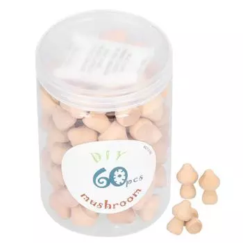 60 шт. Деревянные украшения Простые грибные куклы Домашние DIY Раскрашенные детские игрушки Украшения