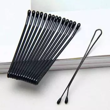 60 шт./компл., черные заколки для женщин, зажим для волос, женские заколки, невидимая волнистая заколка для волос, заколка для волос, заколки для волос, аксессуары чёрный