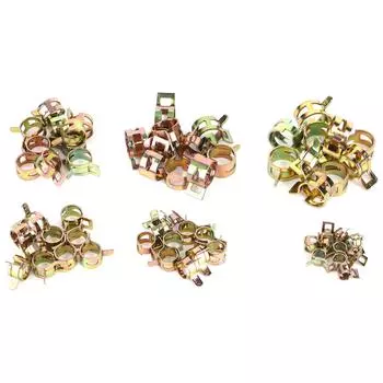 60 шт./компл. хомуты для топливной линии из нержавеющей стали, пружинные зажимы для труб 6/9/10/12/14/15 мм