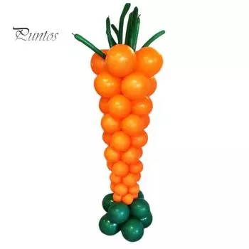 60 шт./компл., модный, не выцветающий, легко собрать, латексный шар в форме моркови, латексный шар, украшение на Пасху, реквизит для сцены Carrot Set