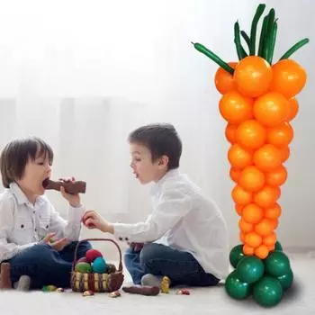 60 шт./компл., пасхальный шар, надувной яркий цвет, сделай сам, морковь, латексный шар, праздничное украшение для вечеринки, реквизит для сцены
