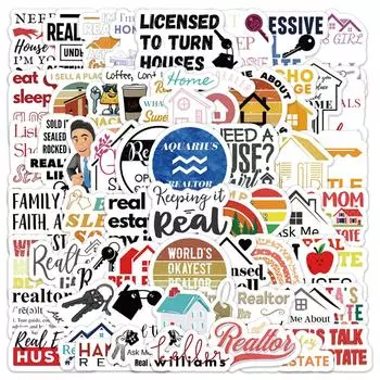 60 шт. Креативные водонепроницаемые наклейки из ПВХ для стаканов с водой, багажа, ноутбуков, скутеров, мотоциклов One Size