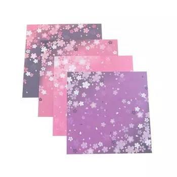 60 шт. квадратная бумага для оригами с двумя сторонами, цветущая вишня, складная, цветная бумага для сакуры, для детей, ручная работа, скрапбукинг, ремесло, декор Multicolor