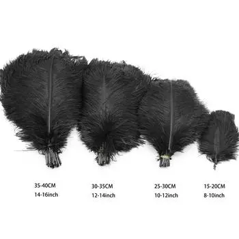 60 шт./лот, натуральные белые страусиные перья, аксессуары ручной работы, свадебные украшения для дома L красный