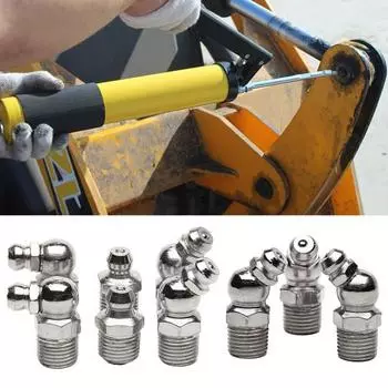 60 шт. M6/M8/M10 смазка, аксессуары для инструментов, смазочные насадки, никелированные железные смазочные наконечники, крепления механического оборудования