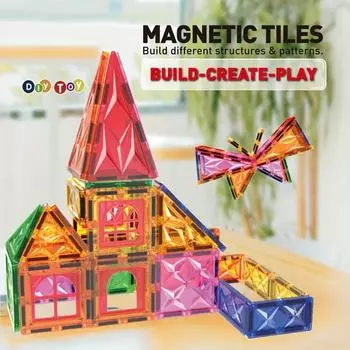 60 шт. магниты игрушки для детей большой размер плюс магнитные блоки для детей дизайнерский набор конструкторов игрушки для мальчиков строительные блоки nobox разноцветный