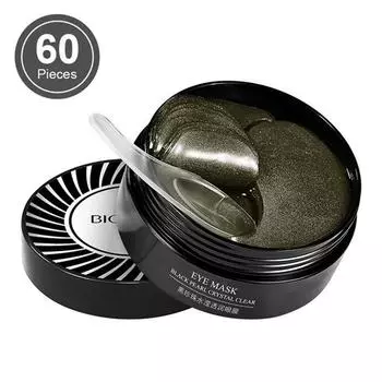 60 шт., маска для глаз с черным жемчугом и кристаллами, укрепляющие патчи для глаз против морщин, увлажняющая маска для глаз, уход за глазами, отбеливающие продукты для удаления тонких линий 60pcs