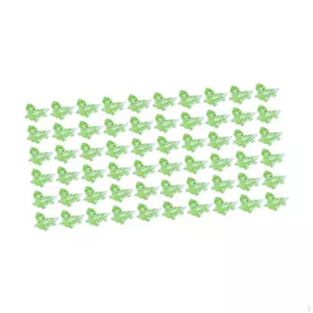 60 шт. Миниатюрные фигурки ящериц, светящиеся мини-животные из смолы зелёный