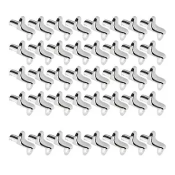 60 шт. Многоцелевые прочные полкодержатели из цинкового сплава 5 мм L-образная поддержка для шкафов и мебельных полок Кронштейны