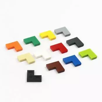 60 шт. MOC кирпичная плитка 2x2 угловая тонкая 2+1 точки образовательные просветительские детские игрушки 60 шт. строительные блоки плитка 14719 белый