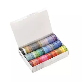 60 шт., набор радужных бумажных лент, 8 мм, мини кружевные клейкие маскировочные ленты, наклейки для альбома, книги, украшения, подарок для школы