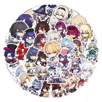 60 шт. Наклейки на чемоданы Водонепроницаемые наклейки Скутер Компьютер Планшет Мультфильм Украшения One Size