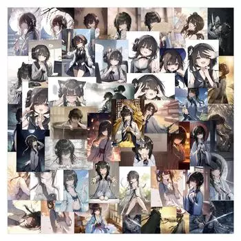 60 шт. Наклейки на чемоданы Водонепроницаемые наклейки Скутер Компьютер Планшет Мультфильм Украшения One Size