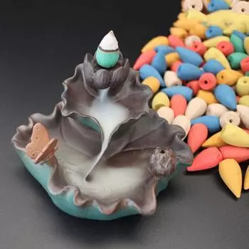 60 шт. натуральные благовония в виде башни из сандалового дерева, очищающие воздух, конусы для благовоний с обратным потоком 60pcs Random taste