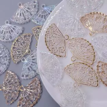 60 шт., новый полый веер, кремовый клей, чехол для телефона, аксессуары из смолы 60pcs