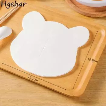 60 шт./пакет кухонная пищевая бумага для впитывания масла фильтр для масла для здоровья нарезаемый в форме медведя аксессуары для домашней кухни универсальные простые чистые