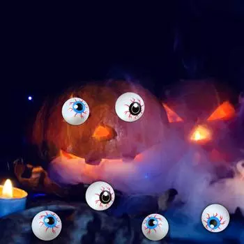 60 шт. Пластиковые глазные яблоки на Хэллоуин, страшные глазные яблоки для пинг-понга для детей, игрушки 1 дюйм, поддельные