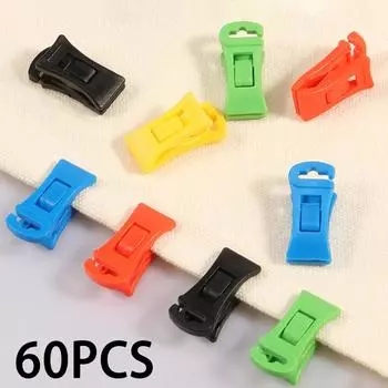 60 шт. Пластиковые зажимы для одежды, крючок для сушки носков и нижнего белья, прищепки, нескользящая ветрозащитная стойка для белья
