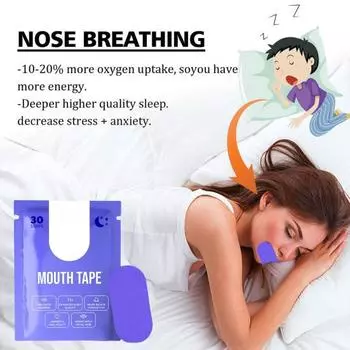 60 шт. Пластырь для сна против храпа, облегчающий заложенность носа, дышащий, гипоаллергенный, безболезненный, для снятия сна