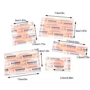60 шт. пластыри, водостойкая дышащая подушка, клейкий пластырь, наклейка для гемостаза на рану, повязка для первой помощи, медицинский пластырь