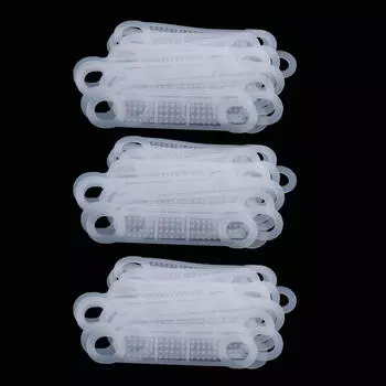 60 шт. прозрачные нескользящие силиконовые ручки для вешалок, самоклеящиеся ленты