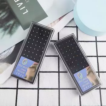 60 шт. Прямые изогнутые серьги для носа, набор колец для носа, набор изогнутых колец для носа as the picture