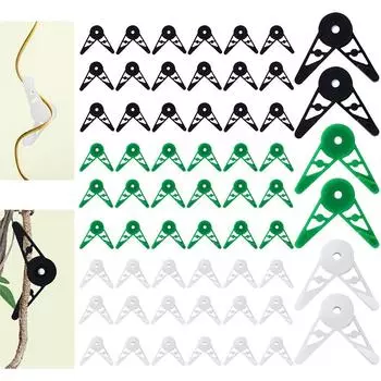 60 шт. регулируемых на 360 градусов зажимов для растений для садоводства(3 цвета)