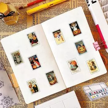 60 шт. Ретро-наклейки для граффити на Хэллоуин, креативные водонепроницаемые наклейки, сделай сам, наклейки для украшения телефона, ноутбука, багажа, детские игрушки, подарок