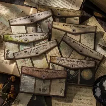 60 шт., ручные бухгалтерские бумаги, ретро-материал, вырезанные, слезящиеся, украшают с легкостью, винтажные, богатые узоры, ручные бухгалтерские бумаги C