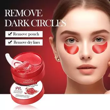 60 шт. SADOER Red Pomegranate Collagen Eye Mask Firming Anti Dark Circles Remove Eyes Bags Увлажняющие патчи для глаз Уход за кожей вокруг глаз