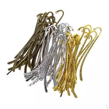 60 шт. смешанные металлические закладки, закладки для книг с крючком, фурнитура для ювелирных изделий, подвеска «сделай сам»