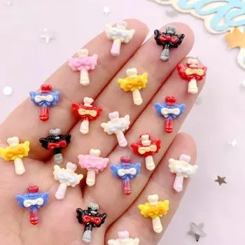 60 шт. смоляная красочная 3D фигурка феи палочка нейл-арт плоская задняя часть стразы скрапбукинг DIY свадебный декор ювелирные изделия ремесла аксессуары