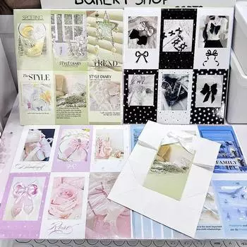 60 шт., трендовая герметичная наклейка Y2K, коллекция для девочек, подарочная карта, пузырчатая сумка, упаковка для самолета, декоративная наклейка «сделай сам» розовый