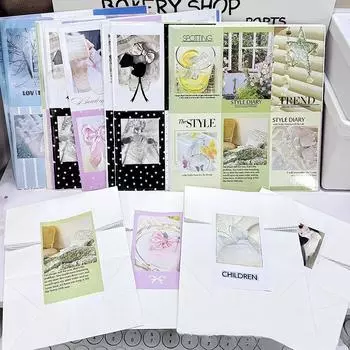 60 шт., трендовая герметичная наклейка Y2K, коллекция для девочек, подарочная карта, пузырчатая сумка, упаковка для самолета, декоративная наклейка «сделай сам» розовый