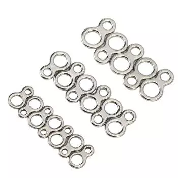 60 шт., твердые рыболовные кольца из нержавеющей стали, 8, кольца для джиговой ловли, аксессуары для снастей